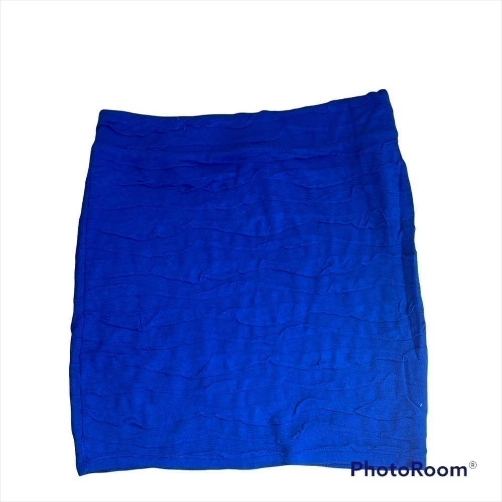 Zara Blue Mini Bodycon Skirt Sz Medium